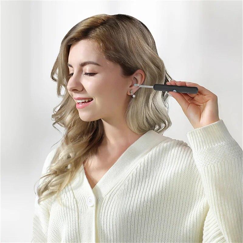 Smart Ear Cleaner Upgrade Waterproof & Dustproof w/ HD Camera - Wireless Visual Otoscope for Ear Wax Removal and Oral Inspection