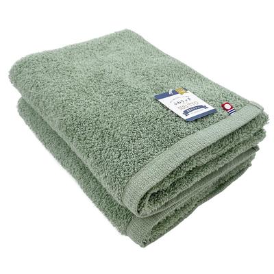 Imabari Towel Brand Fuwa Rich Suuto Mini Bath Towel 40 X 110 Cm Olive Green Set of 2 Super Zero Used Cotton Volume Absorbency Fluffy Made In Japan