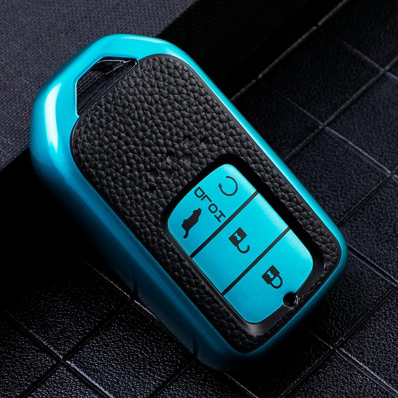 Tpu Leather Shell Holder Protector For Honda Crv Cr-V Fit Civic Accord Hr-V Hrv City Odyssey Xr-V Car Remote Key Case Cover