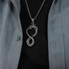 Eight-character Dragon Pendant Necklace for Men and Women, Retro Popular Accessories, European Versatile Jewelry Pendant
