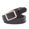 Holeless Belt for Wome  Practical Decorative Jeans  Black Thin Fashionable Retro Student Belt Women's Trendy