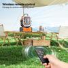 Rechargeable Camping Fan Portable Air Circulators with LED Light and Hook Outdoor Fan for Tent Power Outages Jobsite