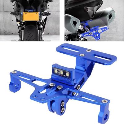 Motorcycle License Plate Holder Universal Motorcycle Tail Tidy Motorcycle License Plate Holder Mount With LED Light