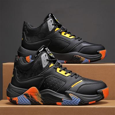 Trendy Brand Men's Shoes 2025 Practical Basketball Running Sports Teenagers Casual Thick Soled Dad