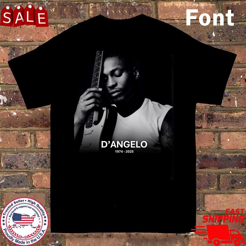 Remembering D Angelo 1974-2025 T Shirt Black All Size S-5Xl Unisex T-Shirt XXXXL
