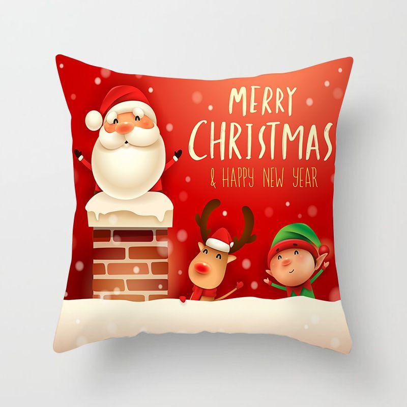 Gemütlicher Weihnachts-Weihnachtsmann-Kissenbezug für Sofa-Schlafzimmer-Dekor