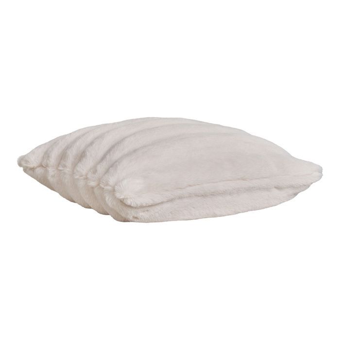 Galena Faux Fur Cushion, 45x45cm White.
