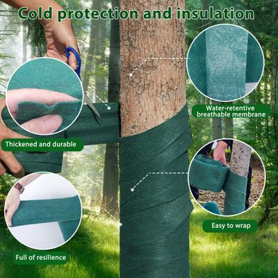 Tree Protector Wrap 56Ft Breathable Winter Freeze Protection Wrap Trunk Bark Guard Away from Deer Animal for Shrub Young Tree Plants