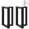 Vidaxl Nogi Do Stołu Jadalnego, 2 Pcs., Czarne, 50X35X(72-73) Cm, Stal