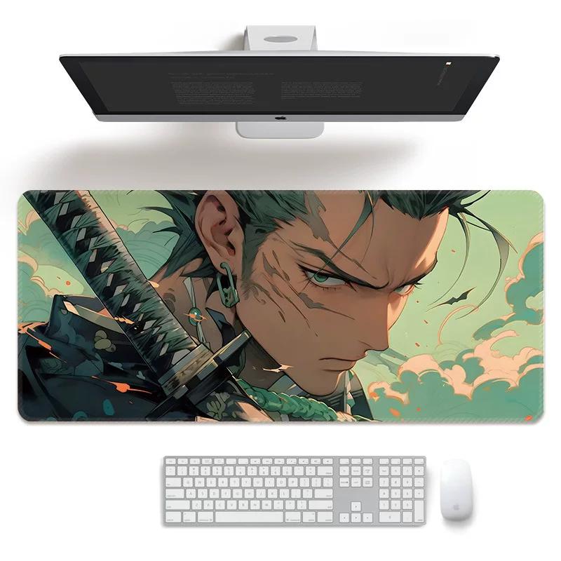 Cartoon Anime Mouse Pad Oversized ONE PIECE Boys E-sports Game Two-dimensional Computer Keyboard Desk Pad Office Cute Large Size  Non-slip Mouse Pad