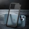 Luxury Military Armor Carbon Fiber Pattern Transparent Case for iPhone 15 14 13 12 11 Pro Max Plus X XS XR 7 8 SE Hard Cover