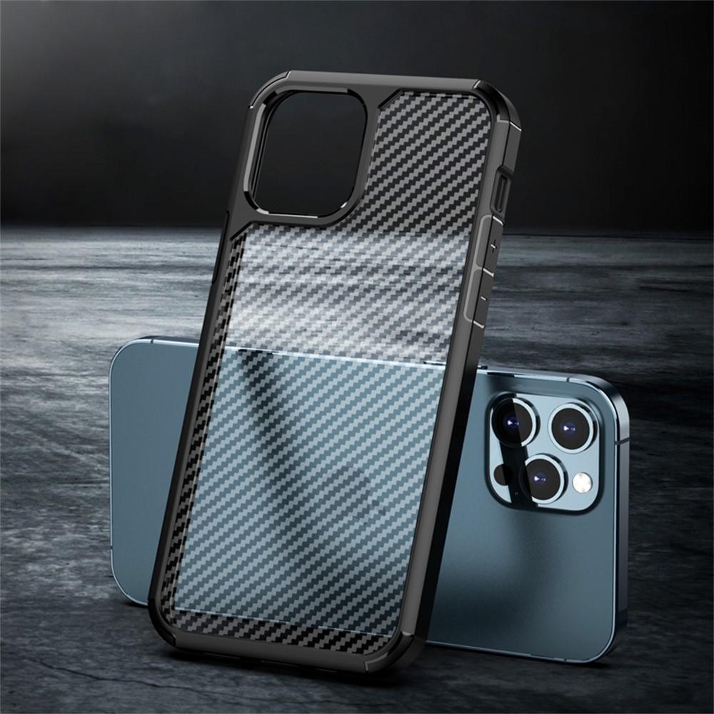 Luxury Military Armor Carbon Fiber Pattern Transparent Case for iPhone 15 14 13 12 11 Pro Max Plus X XS XR 7 8 SE Hard Cover