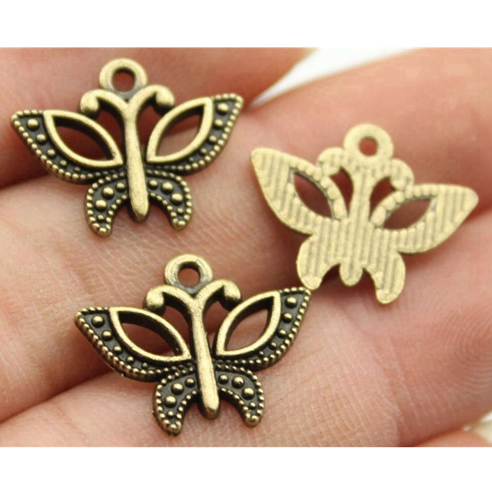 Charms Small Butterfly Pendants Wedding Jewelry Findings ZC114