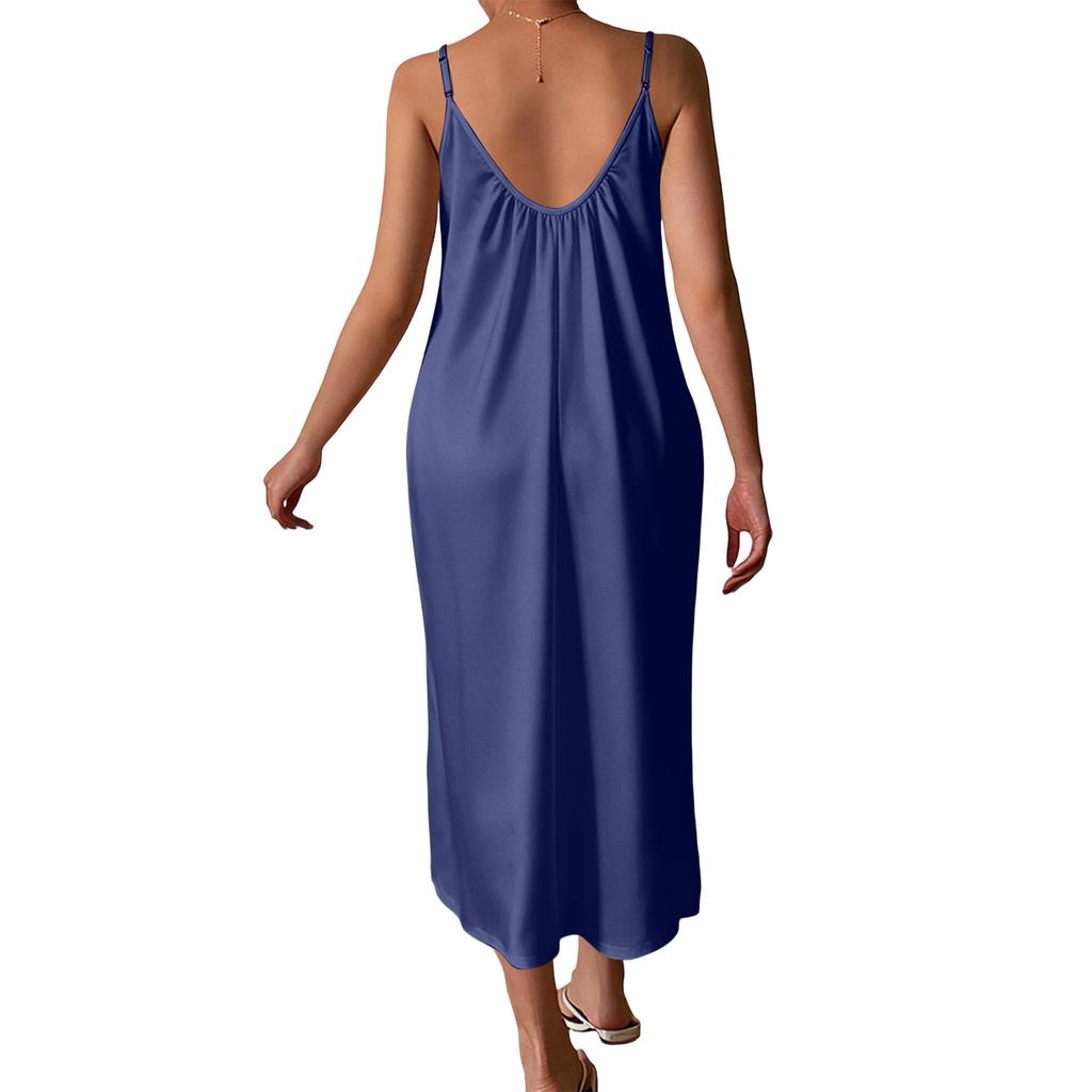 Modisches Lässiges Damen-Freizeitkleid mit Rückenausschnitt für den Urlaub