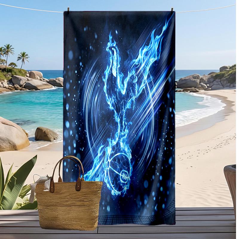 Tottenham Hotspur Printed Beach Towel Quick Dry Soft TowelPortable Large Rectangular Beach Blanket for Travel Swimming Pool