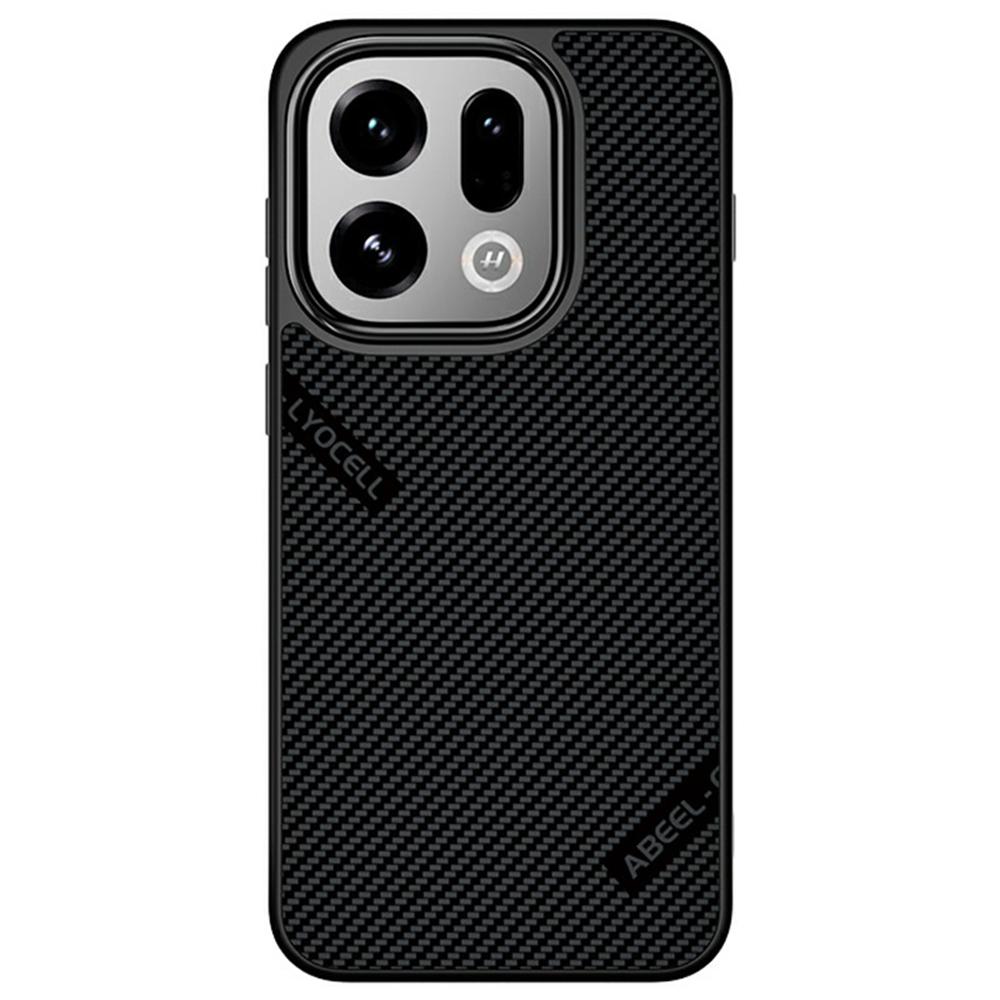 Seria ABEEL CF-Lyocell Do Oppo Find X9 5G Magnetyczne Etui Mikrofibra + PC + E-TPU Pokrowiec na Telefon