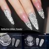 Reflektierendes Glitzerpulver Für Silbernes Reflektierendes Glitzerpulver Nagelkunst Holografische Schimmernde Diamanten Pigment