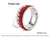 8MM Rhinestone Gradient Student Fashion Stainless Steel Ring