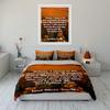 Religious Bedding Set with Bible Verse Pattern Bedding set (1 duvet cover, 2 pillowcases, duvet not included)