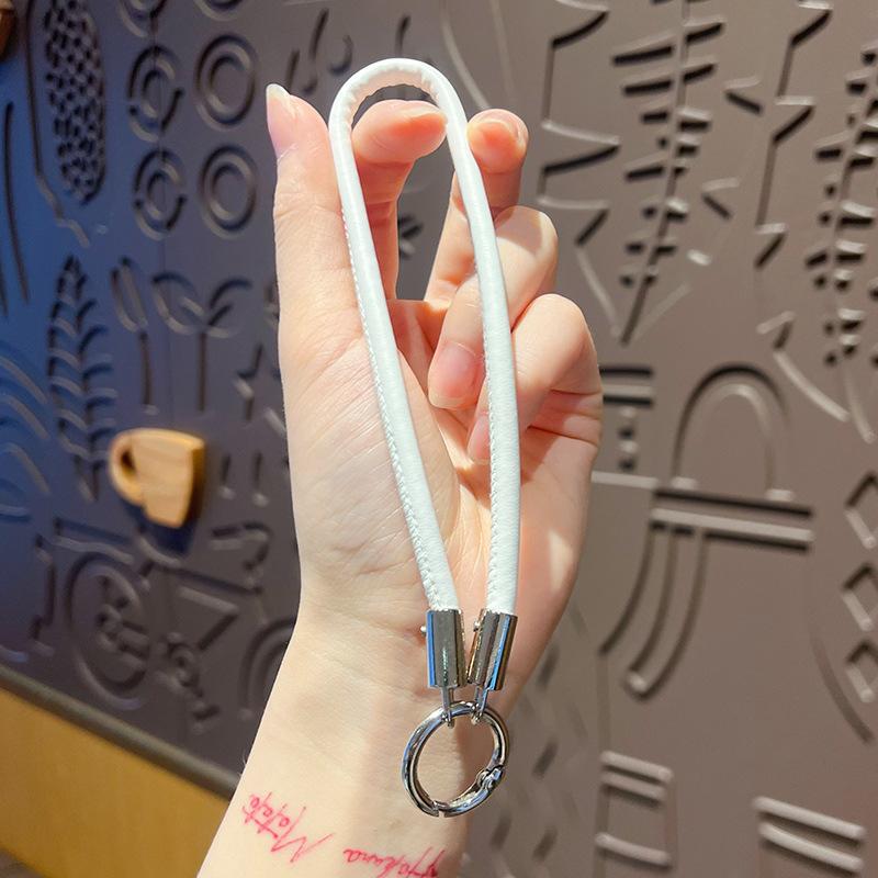 

PU Leather Phone Lanyard Wrist Strap Creative Keychain for Women Handbag Pendant Short Hand Rope Anti-Lost Mobile Accessory