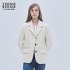 Teenie Weenie 2025 Winter Women's Bouclé Wool Blend Coat