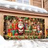 The perfect choice for home and outdoor holiday decoration with Santa Claus train garage door banners
