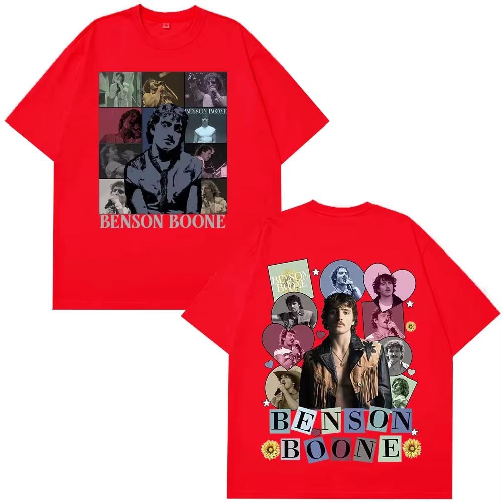 Benson Boone American Heart Tour Vintage Graphic T Shirt Men Women Hiphop TShirt Summer Cotton Casual High Quality Top