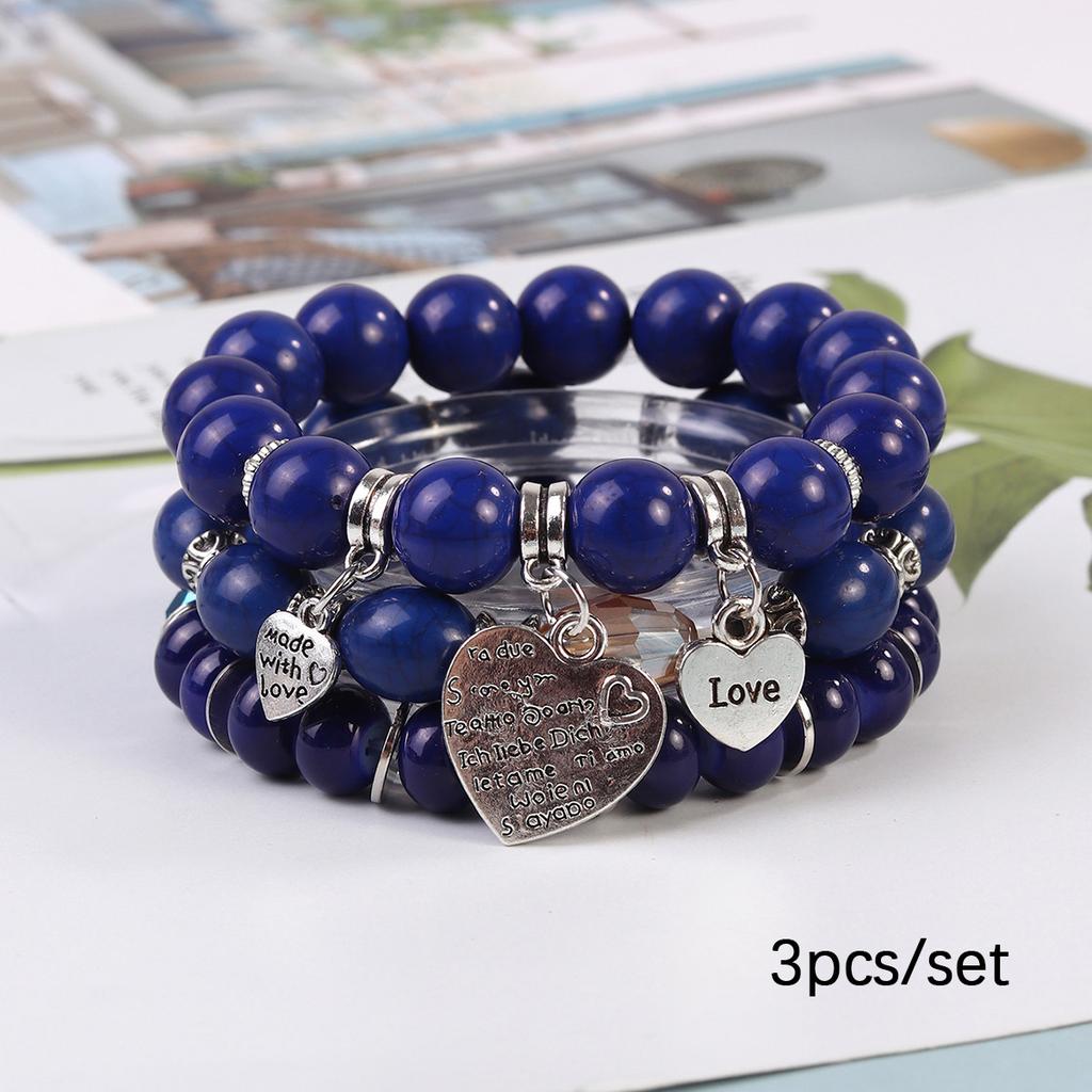 JYL TS Bracelet  Bohemian Elephant Heart Pendant Multilayer Brings Luck & Harmony