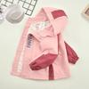 Girls Color Block Waterproof Hooded Outdoor Casual Windbreaker Jacket