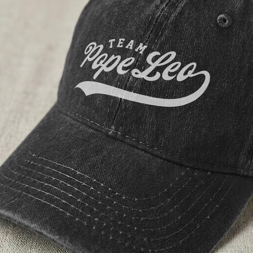 Vintage Team Pope Leo Xiv Baseball Cap Unstructured Unisex Distressed Cotton Snapback Hat Cardinal Robert Prevost Gift Hats