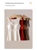 Women's V-Neck Heated Seamless Vest with Skin-Beautifying High-Elastic Warmth and Built-in Bra.