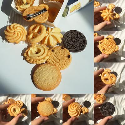 Γυναικείες χειροποίητες Barrettes Side Clip Cute Hair Decorate Simulation Cookies Αστεία κλιπ μαλλιών