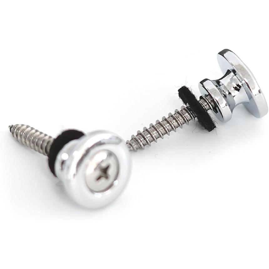 Guyker Strap Locks Buttons, (1 Pair) Zinc Alloy Security Straplock Quick Release Strap Retainer System for Electric Acoustic Folk Guitar, Bass,