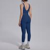 Solid Color Double-sided Brocade V-shaped Beautiful Back Breathable Tight Yoga Suit Sports Running Fitness Two-piece Set For Women