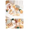 Wooden Pretend Plays Girls Toys Kitchen Game Simulated Makeup Play House Afternoon Tea Playset Cuting Food Educational Toys Gift