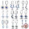 100% 925 Sterling Silver Simple Star And Moon Series Women'S Earrings Suitable For Daily Wear Anniversary Gift