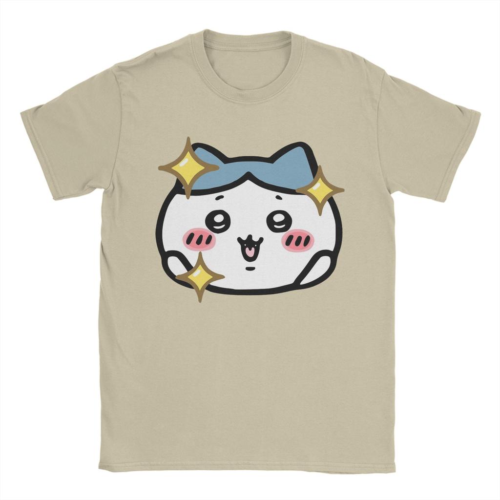 Hachiware Sparkle Chiikawas T Shirts Unisex Cotton Funny TShirt O Neck Tee Shirt Short Sleeve Clothes Plus Size
