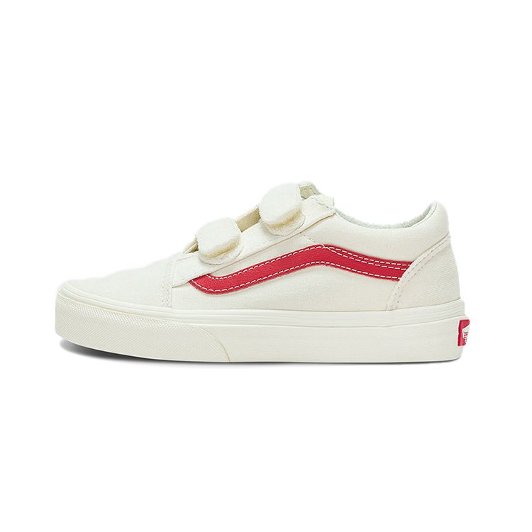 Vans Casual Low Top Kids Skate Shoes Kids Sneakers White Red VN0A4BUVOXS