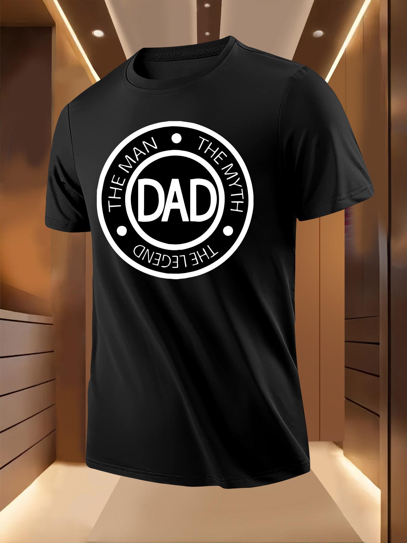 Funny Dad Tshirt - Light Yellow Casual Graphic Tee with B... S