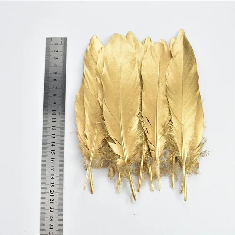 Gold Silver Goose Feathers for Jewelry Making Crafts Duck Turkey Feather Decor Handicrafts Decoration DIY Wedding Accessories
