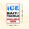 Fishing Tackle Tin Sign Metal Wall Art Ice Bait Decor 8x12 Inch