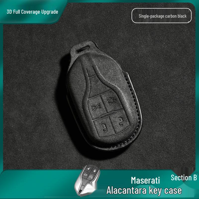 

Maserati Key Case for President GT & Levante - Suede Full Wrap with Buckle