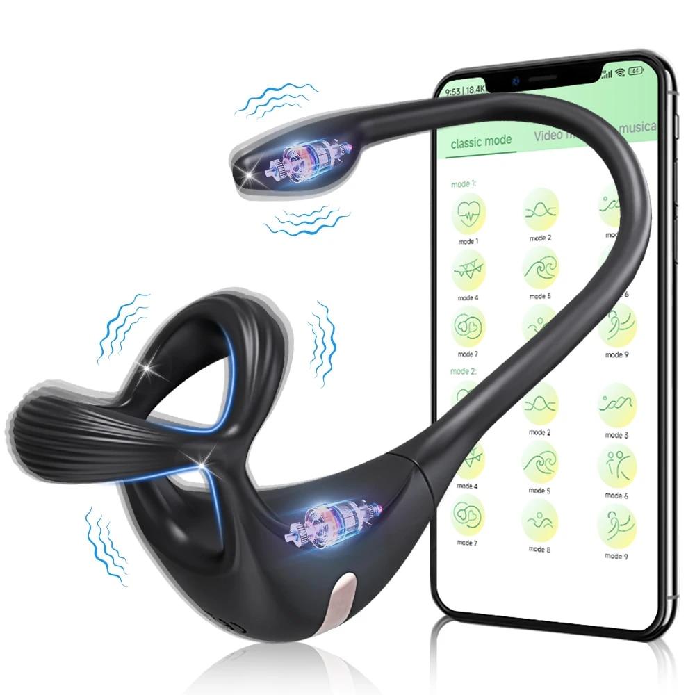 Vibrační anální kolík pro muže pro začátečníky APP anální kolík masážní přístroj na prostatu perineum stimulátor mužská masturbátor sexuální hračka pro muže