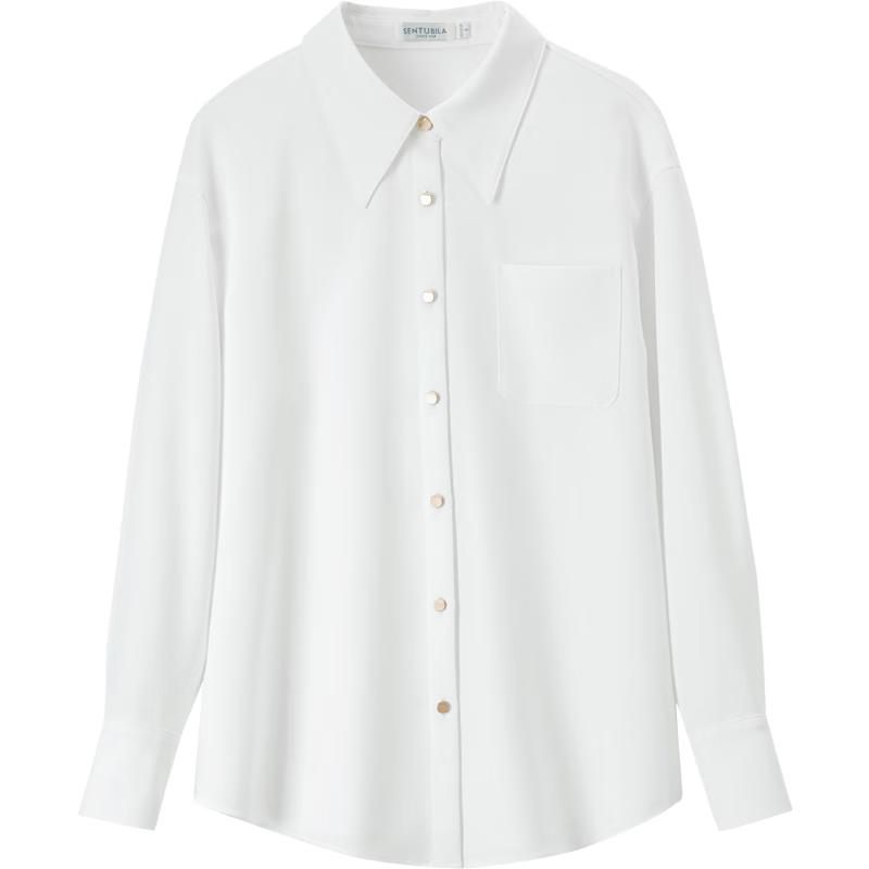 SHANGDOUBILA Women's Long Sleeve Business Casual Shirt