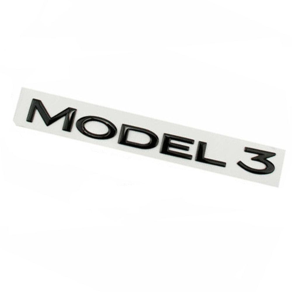 For TESLA MODEL 3 Lettering Car Logo Rear Trunk Badge Emblem Decorate Styling Sticker Auto Accessories