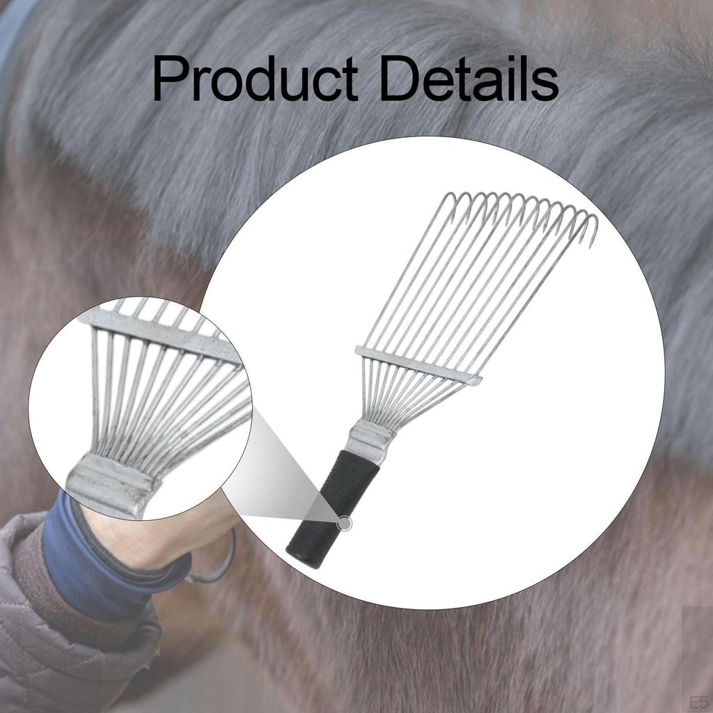Horse Hair Grooming Comb ,Rake, Livestock Brush Rake, Versatile Bull Tool,