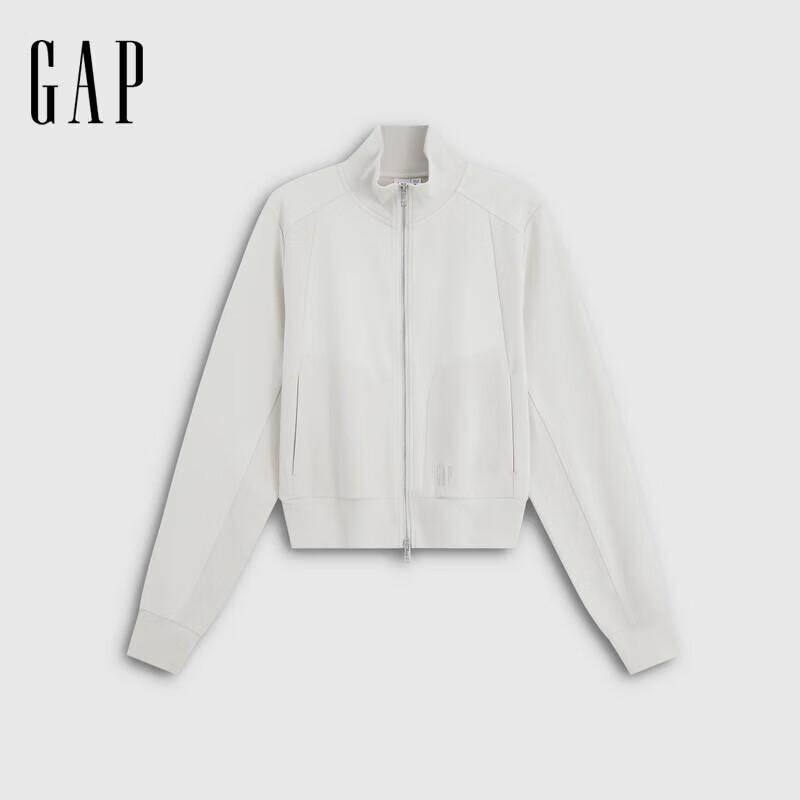 GAP Women's Full-Zip Stand Collar Cardigan Sweatshirt