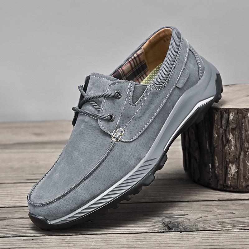 Модные мужские туфли из замши с амортизацией — фото 6