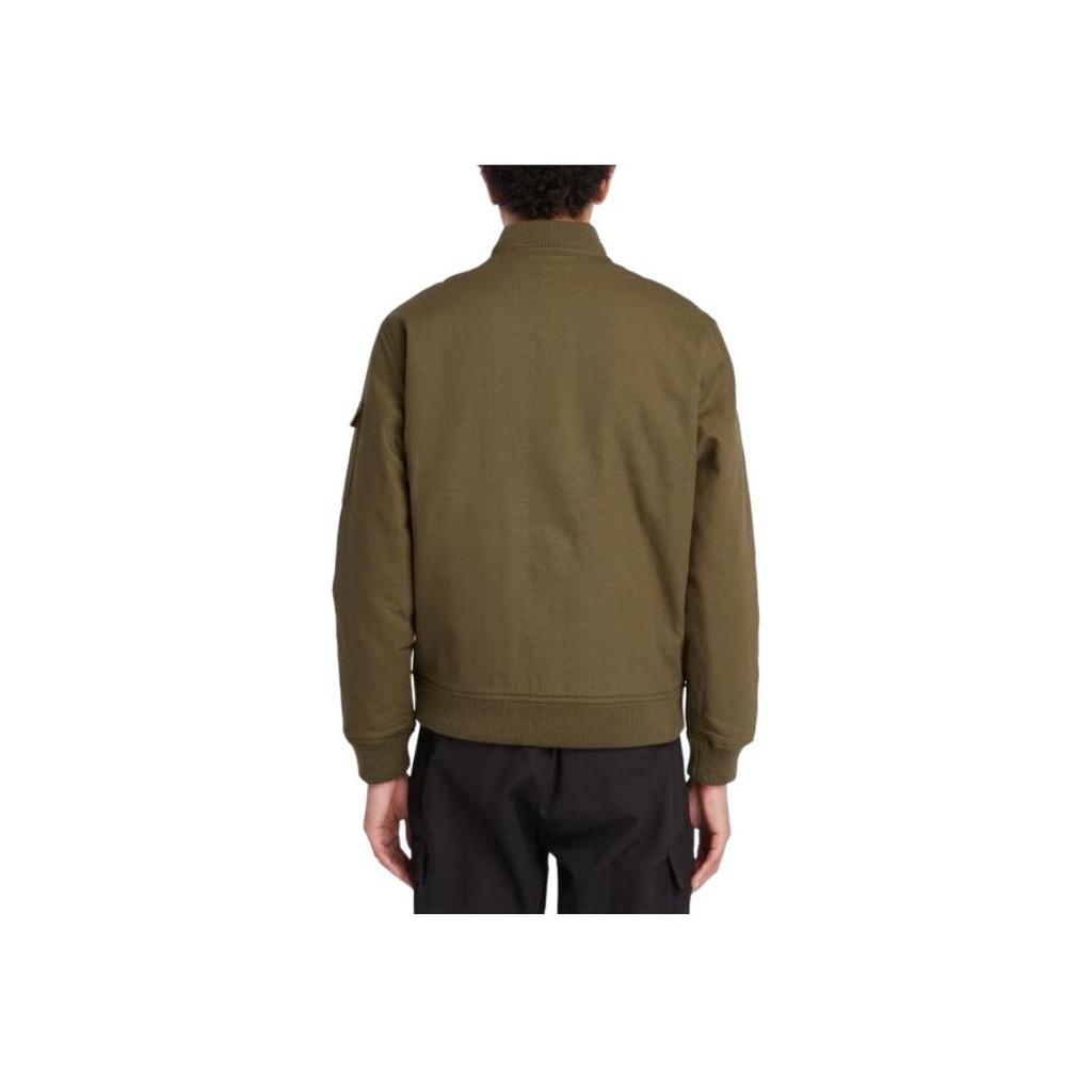 Timberland Solid Color Stand Collar Fashion Warm Long Sleeve Jacket Men jackets Army-Green A6JR9-A58