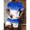 The 2026 Summer New Men's Set Is a Casual and Sporty 3D Printed Breathable and Refreshing Sportswear